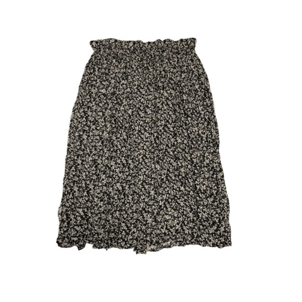 Vintage Floral Chiffon Whimsical Maxi Skirt M European Summer Capsule Feminine